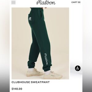 Malbon Clubhouse Sweatpants Black Sz xs